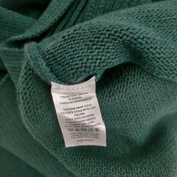 New LOFT Turtleneck Poncho Sweater Tunic Green Long Sleevees 37292089 Medium - Picture 5 of 5